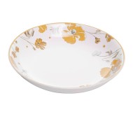 Prato 20,5cm avulso Fundo Doce Encanto Amarelo Cerâmica